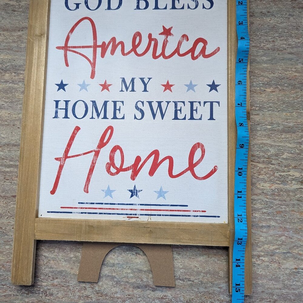 Patriotic Wall Decor, Red White Blue Decor Ashland Home Wall Sign Decor NWT 2PK - Picture 9 of 14
